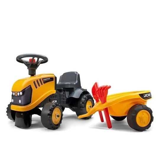 BABY JCB RIDE-ON TRACTOR WITH TRAILER