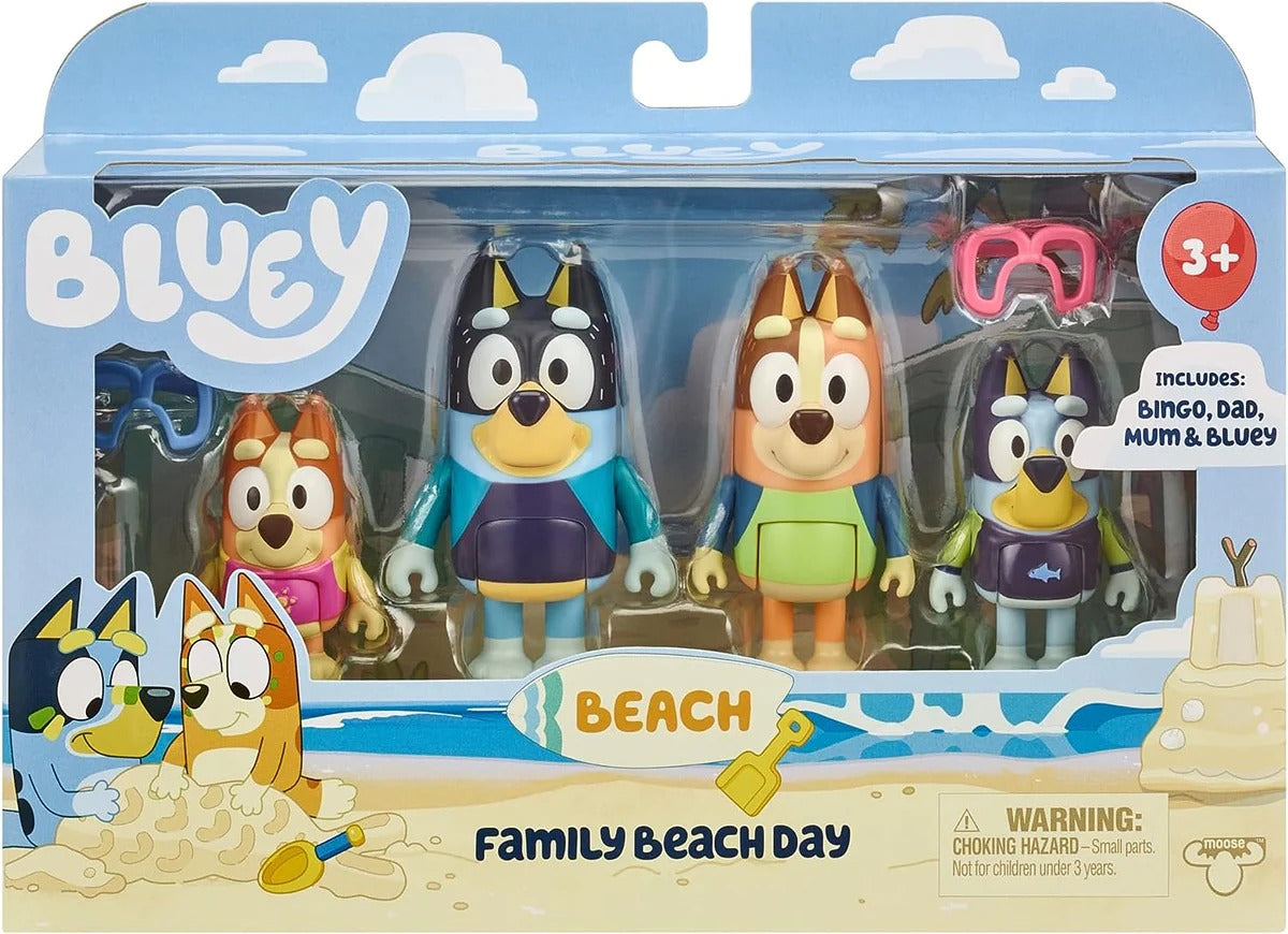 BLUEY BEACH FIGURE 4 PACK - BEACH DAY