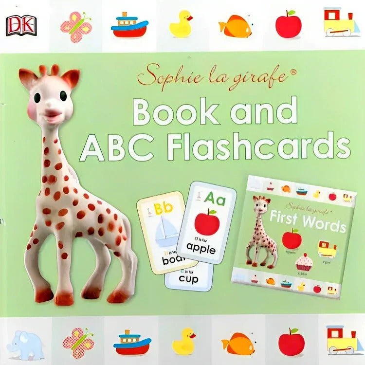 SOPHIE LA GIRAFFE BOOK AND ABC FLASHCARDS