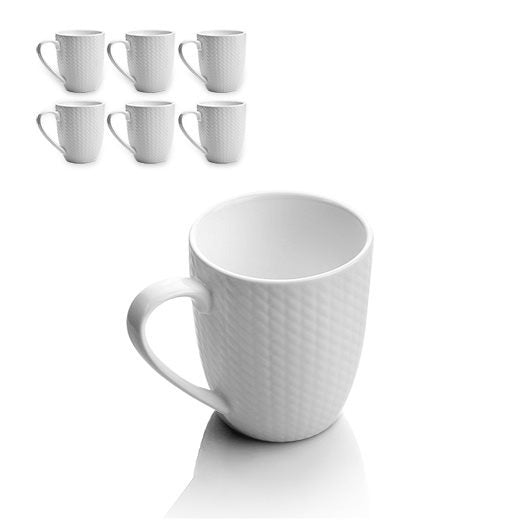 NEWBRIDGE SILVERWARE WHITEWARE 6 PIECE MUG SET