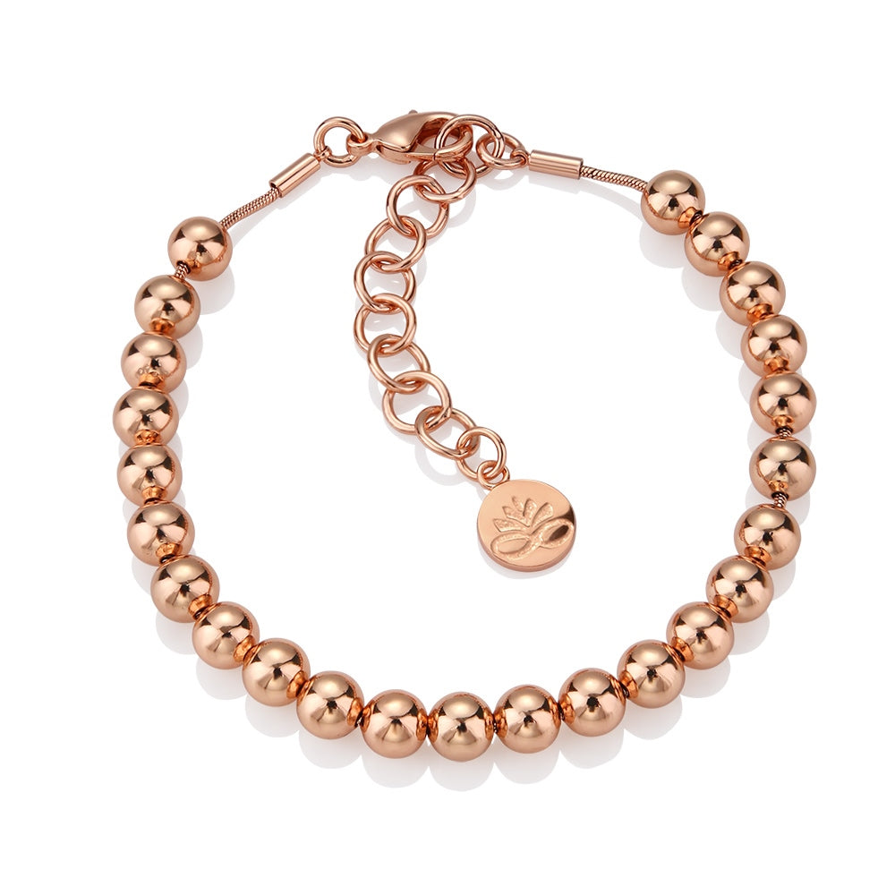 Small Bead Bracelet (Rose Gold Plated)