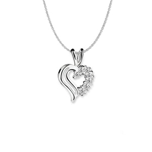 Double Heart CZ Pendant