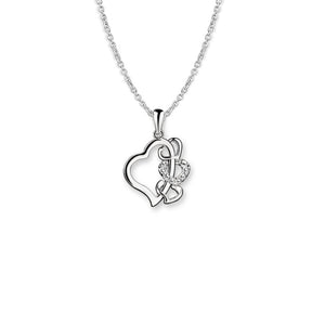 NEWBRIDGE SILVERWARE MULTI HEART PENDANT CLEAR