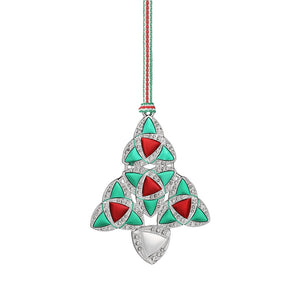 Green & Red Celtic Xmas Tree Decoration
