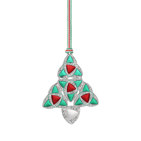 Green & Red Celtic Xmas Tree Decoration