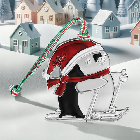 Penguin with Red Hat Xmas Tree Decoration