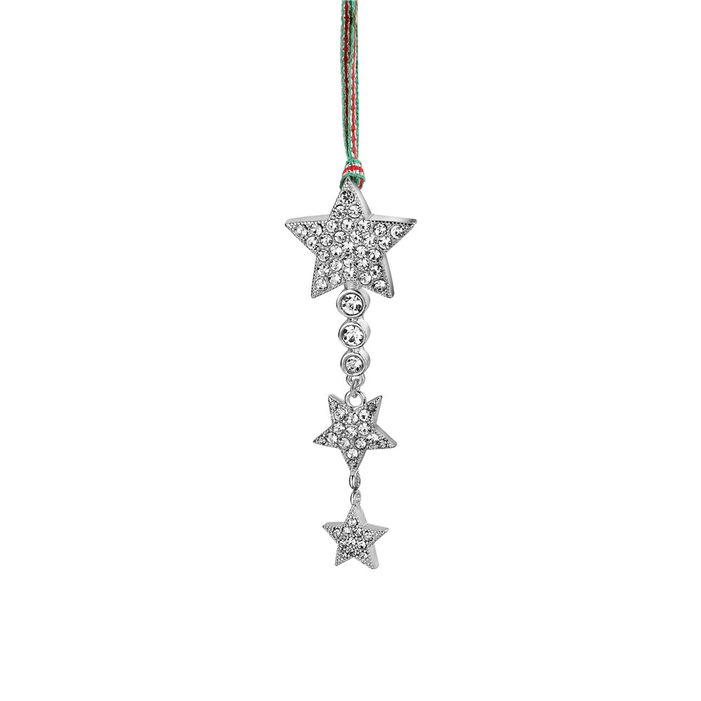 Star with Clear Stone Xmas Tree Decoration