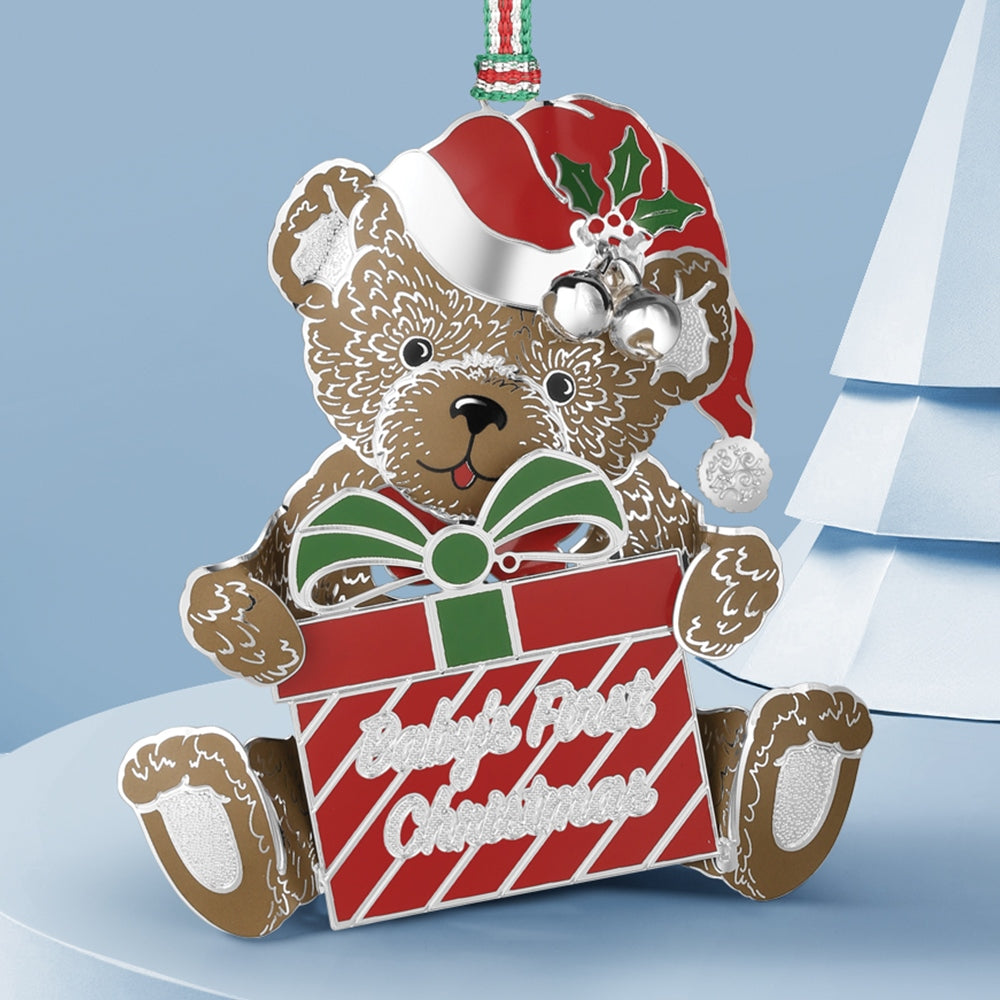 Babys First Teddy Bear Tree Decoration