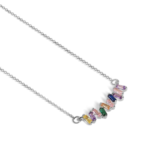 NEWBRIDGE SILVERWARE MULTI COLOURED STONE NECKLACE