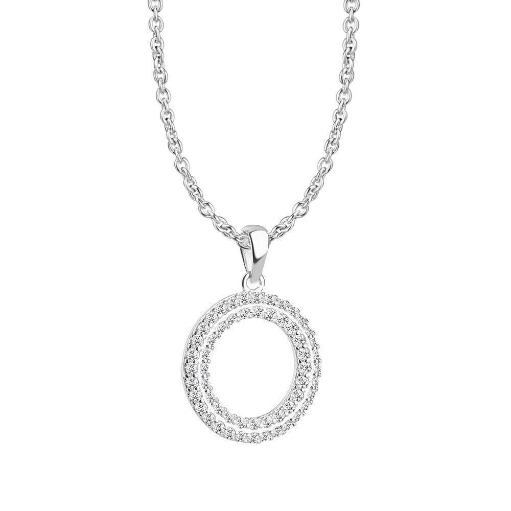 NEWBRIDGE SILVERWARE CIRCLE PENDANT MULTI CLEAR STONES