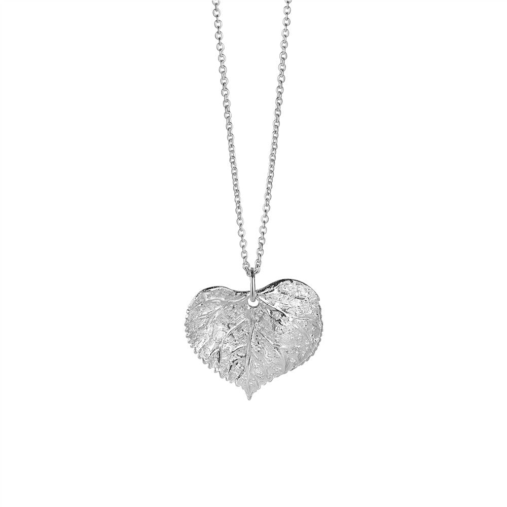 NEWBRIDGE SILVERWARE TEXTURED LEAF PENDANT