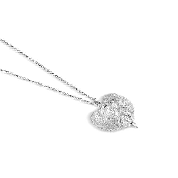 NEWBRIDGE SILVERWARE TEXTURED LEAF PENDANT