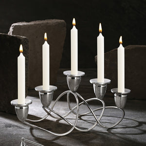 NEWBRIDGE SILVERWARE 5 PIECE TAPER CANDLE HOLDER