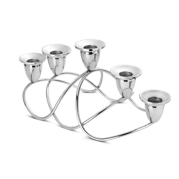 NEWBRIDGE SILVERWARE 5 PIECE TAPER CANDLE HOLDER