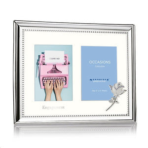NEWBRIDGE SILVERWARE ENGAGEMENT DOUBLE FRAME 3 X 4