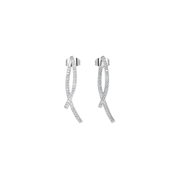 NEWBRIDGE SILVERWARE CROSS OVER EARRINGS