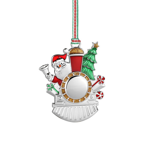 Santa in Steam Engine Xmas Tree Decoration