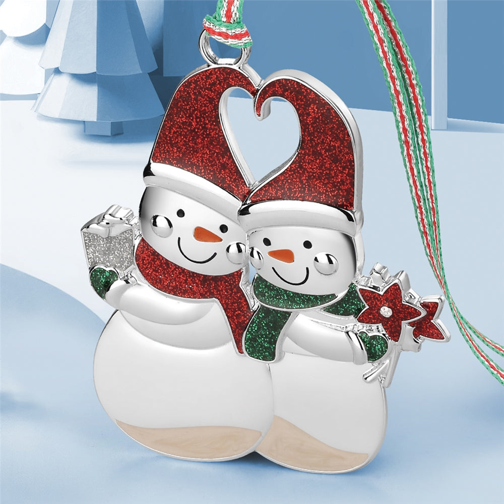 Snowman Couple Christmas Tree Decoration