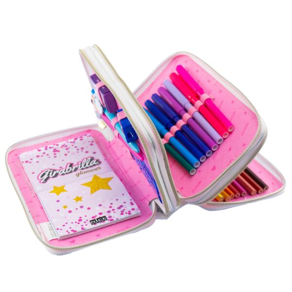 GIRABRILLA - 3 LEVEL PENCIL CASE TWEED