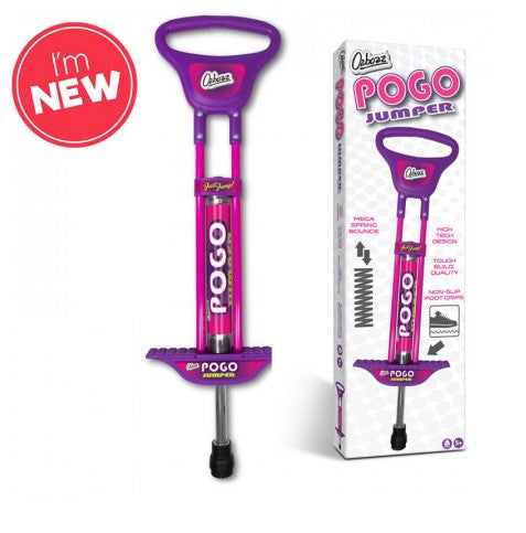 OZBOZZ PINK & PURPLE POGO STICK 89CM