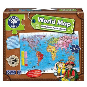 WORLD MAP PUZZLE & POSTER