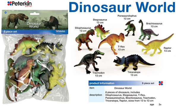 DINOSAUR WORLD 8 PIECE DINOSAUR SET