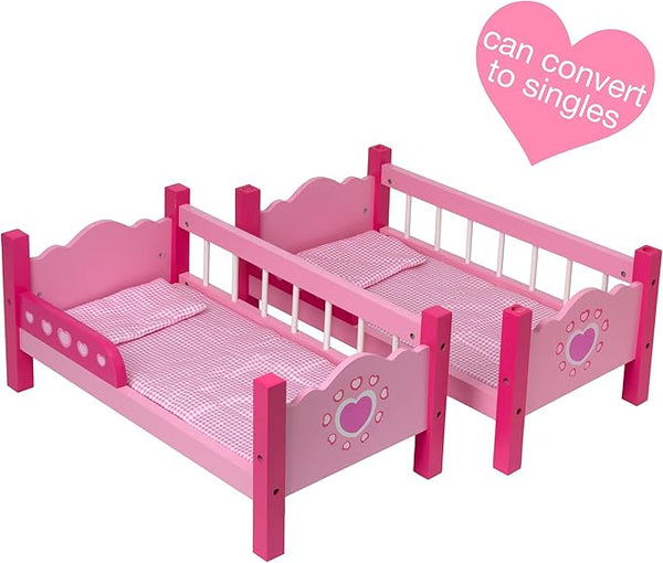 DOLLSWORLD WOODEN BUNK BEDS