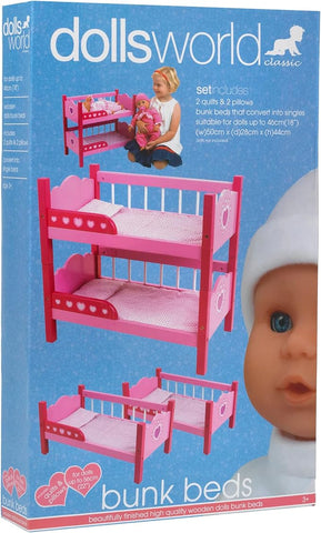 DOLLSWORLD WOODEN BUNK BEDS