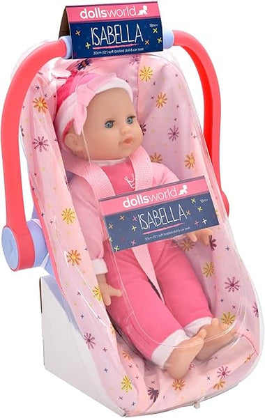 DOLLSWORLD ATLANTIC ISABELLA IN CAR SEAT