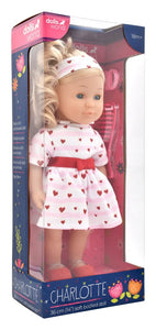 DOLLSWORLD - CHARLOTTE, BLONDE WITH SIDE PONY 14"