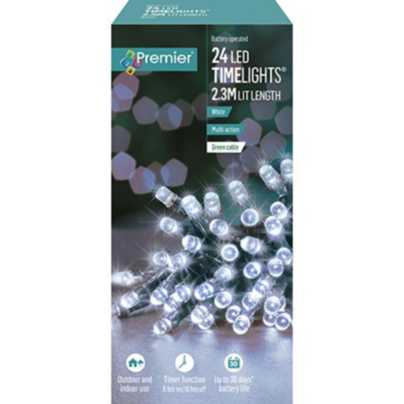 24 MABO WHITE LIGHTS LED WITH TIMER 2.3M