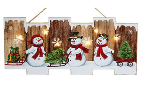 45 X 21CM B-O SNOWMAN PLAQUE