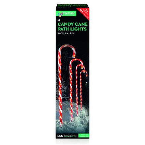 4 PIECE CANDY CANE PATH LIGHTS