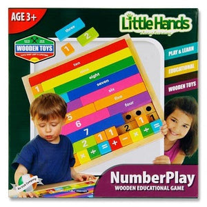 LITTLE HANDS WOODEN EDUCATION GAME - NUMBER PLAY