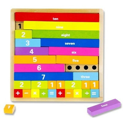 LITTLE HANDS WOODEN EDUCATION GAME - NUMBER PLAY