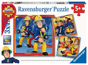 FIREMAN SAM 3 X 49 PIECE PUZZLES