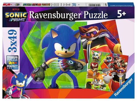 SONIC PRIME 3 X 49 PIECE PUZZLES