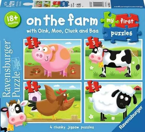 ON THE FARM 4-IN-1 MY 1ST PUZZLE