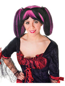 STEAMPUNK WIG BLACK/PINK STREAKS