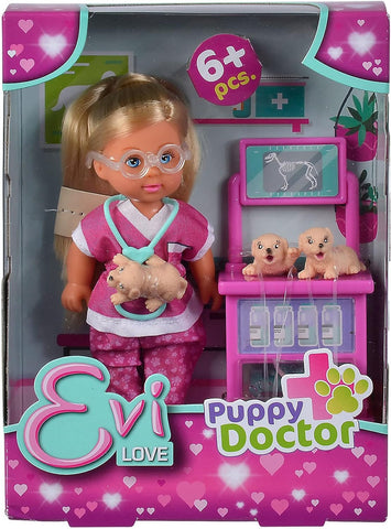 Evi Love Puppy Doctor Toy Doll with Glasses