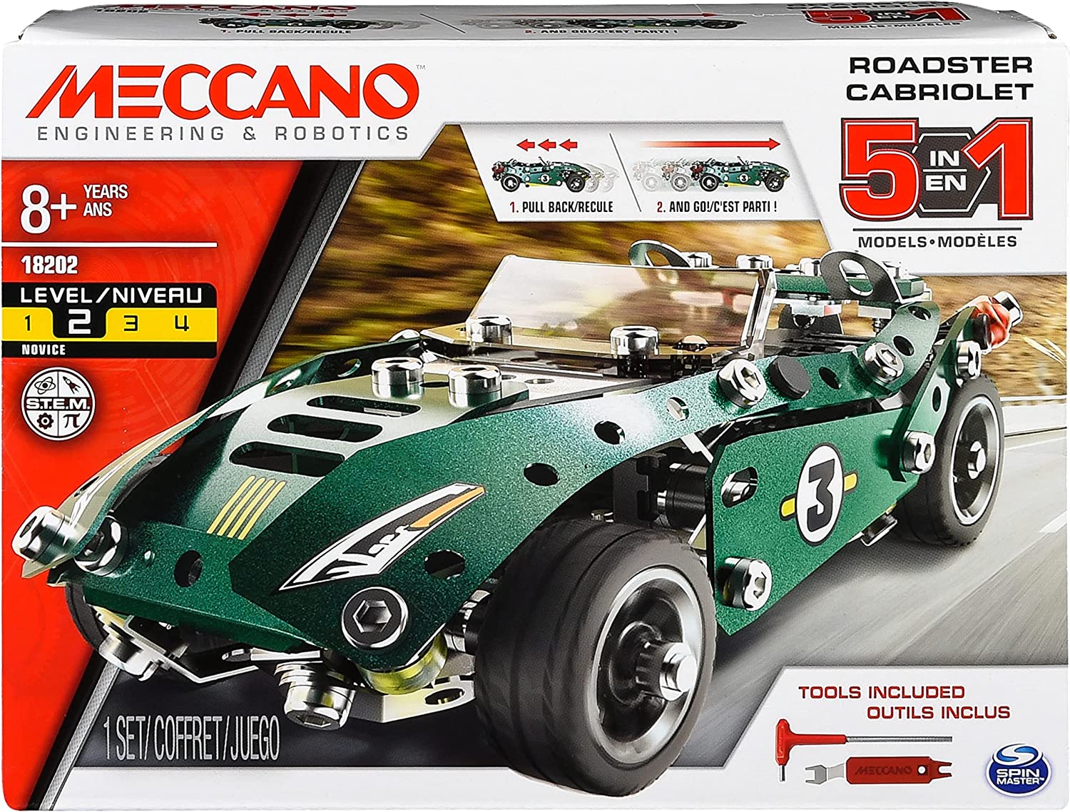 MECCANO 5 IN 1 ROADSTER MODEL SET