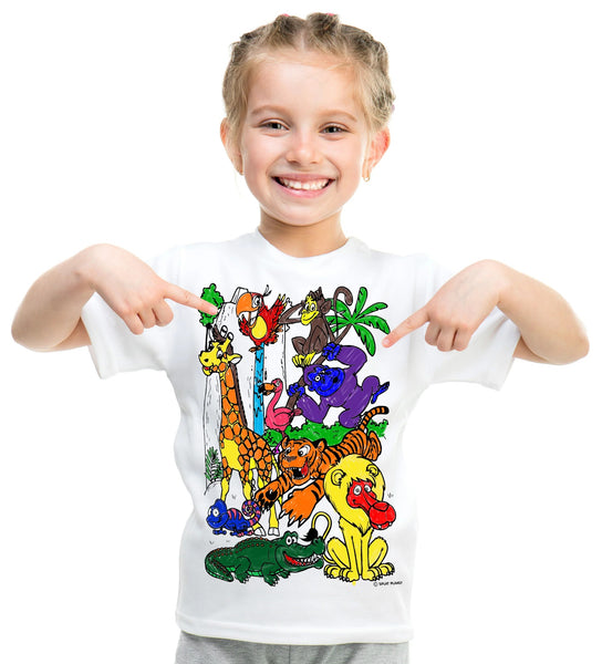 ZOO DESIGN SPLAT T-SHIRT - LARGE (AGED 7-8)