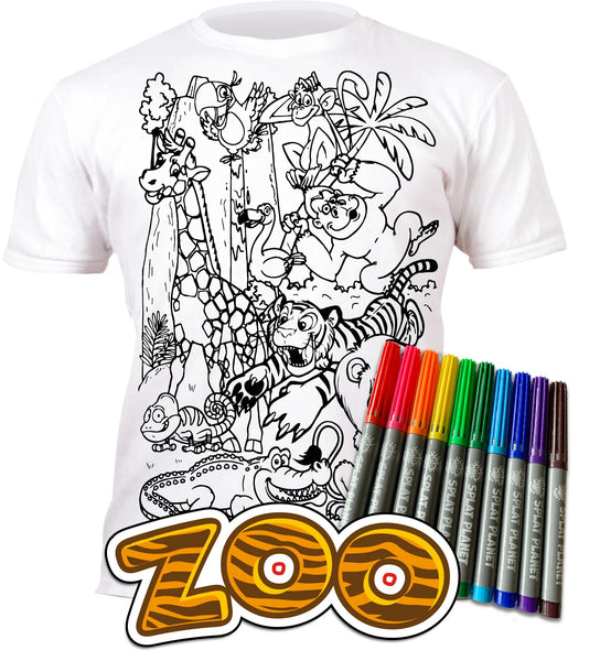 ZOO DESIGN SPLAT T-SHIRT - LARGE (AGED 7-8)