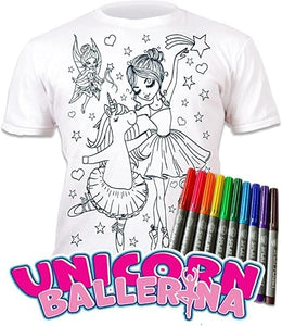 UNICORN BALLERINA DESIGN T-SHIRT - SMALL (AGED 3-4)