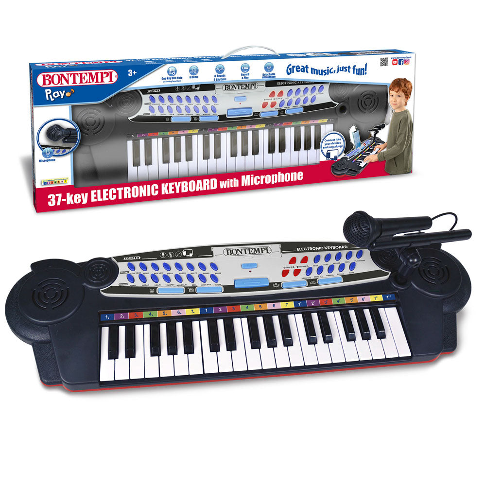 37-KEY ELECTRONIC KEYBOARD WITH MICROPHONE