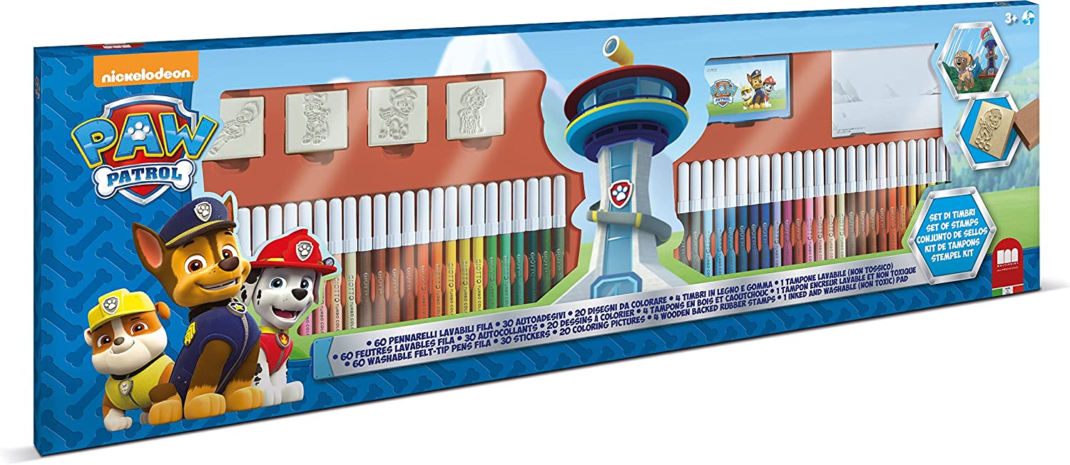 PAW PATROL 60 FELT TIP MARKERS AND STAMP KIT