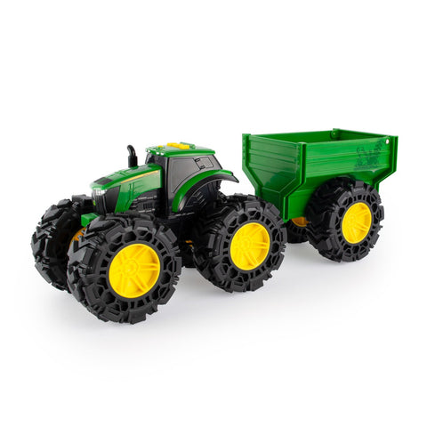 JOHN DEERE MONSTER TREADS TRACTOR WITH WAGON