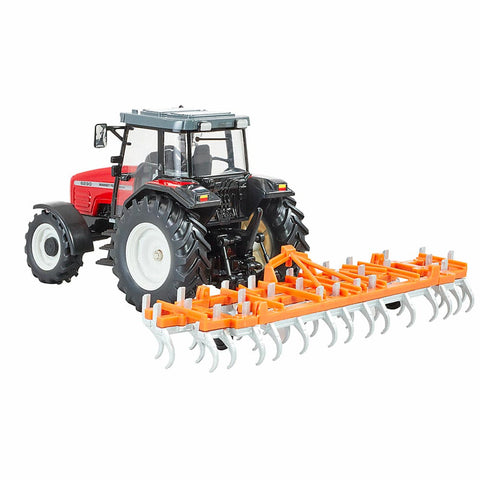 BRITAINS MASSEY FERGUSON 6290 HERITAGE TRACTOR AND CULTIVATOR PLAYSET