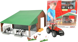 TOMY 1:32 TRACTOR & SHED PLAYSET