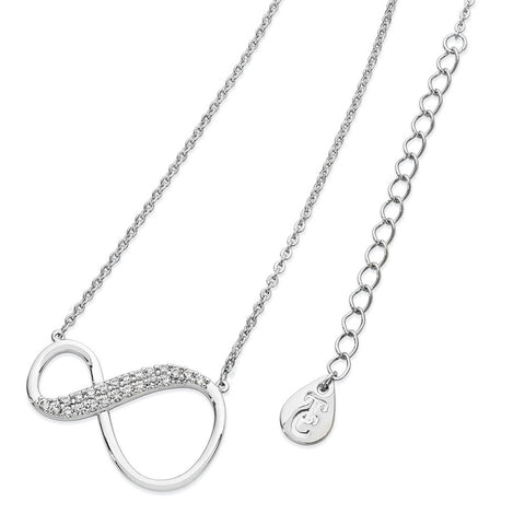 TIPPERARY CRYSTAL 8 SHAPE INFINITY PENDANT